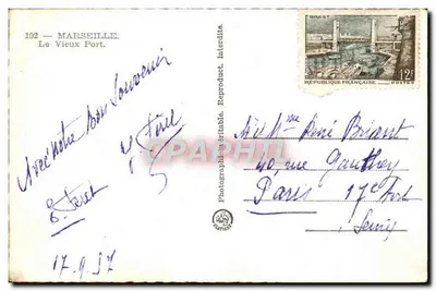 O Velho Portinho — Marselha — Editor: , n° 102 — Verso