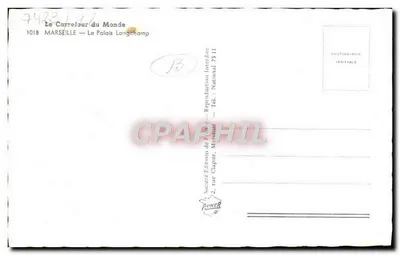Pałac Longchamp — Marsylia — Wydawnictwo Clapier — Rewers