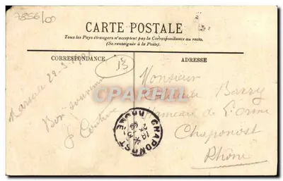 Bilhete postal antigo Tipos Marseillais A Peixaria Folclore — Verso