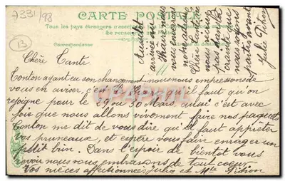 Marseille. Um canto do grande mercado — L.V. & Cie, n° 2563 — Verso