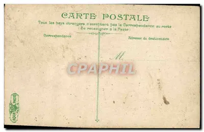 Bilhete postal antigo Marselha Um canto do grande mercado — Verso