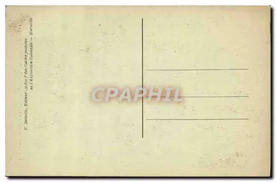 Palácio da Argélia — Exposição Nacional e Colonial de Marselha 1922 — Foto F. Detaille, Marselha — Verso
