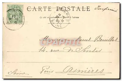 Entrada do Vieux Port — Marselha, novembro de 1901 — editor não visível — Verso