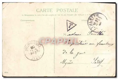 Marseille — Prefektura — Poczta Marseillan — Rewers
