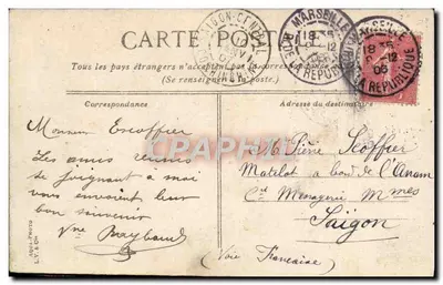 Exposição Colonial — Marselha — Editor L. V. & Cie, n°9 — Verso