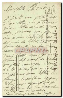 Uma Pensée de MARSEILLE — carta postal ilustrada com flores e pássaro, n° 8010 — Verso