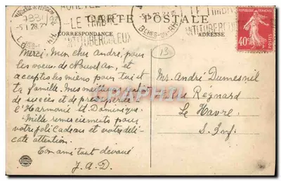 Marseille — Plac de Bourse — Ogród Giełdowy — Rewers