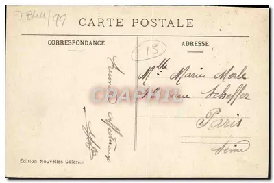 Marseille — La Cannebière — Uitgave Nieuwe Galerijen, n°13 — Achterkant