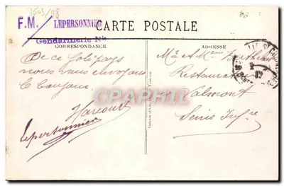 Marseille - Rue Neuilles — widok ulicy z tramwajem i piekarnią Dordrecht — wydawca BR, n° 26 — Rewers
