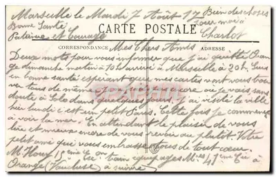 Marsiglia - Vista generale scattata da N.-D. della Guardia - BR - 1320 — Verso