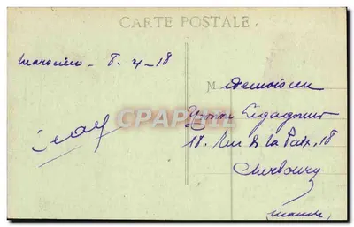 Marsylija - Rue Cannebière - E. L. — Rewers