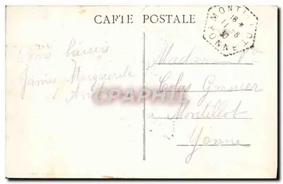 Entrée du Vieux Port — vue du port avec bateau et phare — Édition Molinier, Marseille — Verso