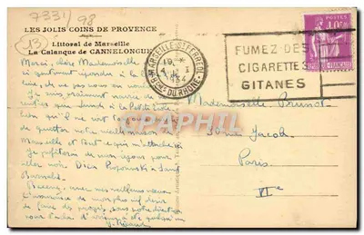 La Calanque de Cannelongue — Prowansja — wyd. TARDY — Rewers