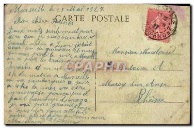 Marseille — Lifts van N.-D. de la Garde — De Vertrekstation — Achterkant