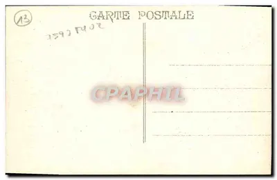 Marseille - Pałac Longchamp — widok z ogrodu z fontanną — Rewers