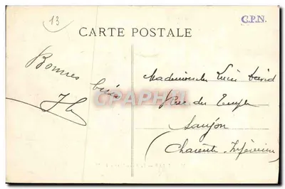 Marseille — A Cannebière — L. M. — Verso