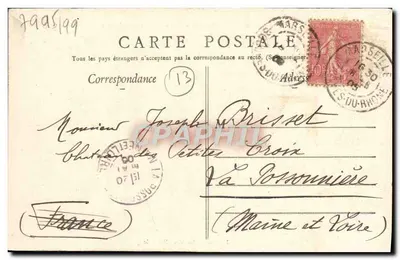 Marseille — La Cannebière — Wydawnictwo C. Marlière, Marseille — Rewers