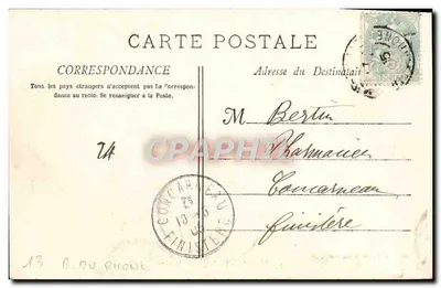 Marseille — Het Paleis van Justitie — Fototip. E. Lacour — Achterkant