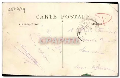 Marseille - La Cannebière — widok ulicy z tramwajem nr 320 — wydawca nieznany, nr 8 — Rewers