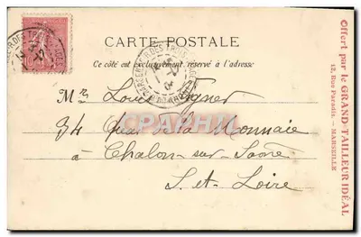 Marseille : A Bolsa — G. M. — 19. — Editor G. M. — N° 19 — Verso