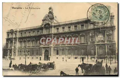 Bilhete postal antigo Marselha — A prefeitura