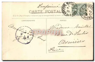 Marselha - Os Elevadores de N.-D. da Guarda — Guérin & Cie, n° 517 — Verso