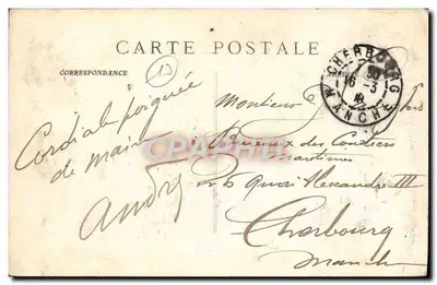 Marselha - Hotel das Messagerias Marítimas (Place Sadi-Carnot) — Hotel Regina — editor desconhecido, n° de série 1807 — Verso