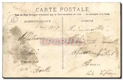 Marseille - Exposition Coloniale - L'Esplanade & le Grand Palais — H. W. carte officielle n°37 — Back