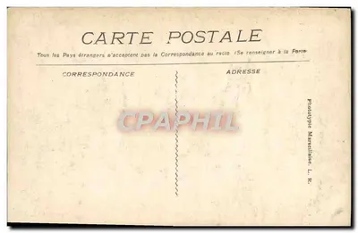 Marsiglia — La Rue Cannebière — Fototipia Marcelleine, L. R. — Verso