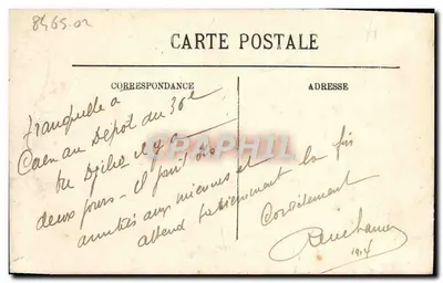 Caen - Palácio de Justiça e Praça Fontenelle — LL. — Verso