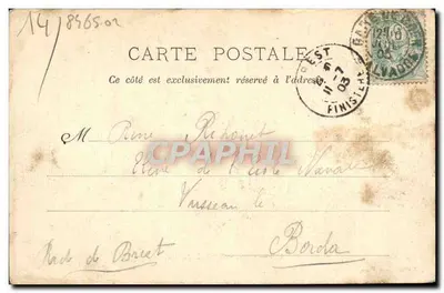 Caen — Pałac Sądowy — J. Bréchet, wyd., Caen, nr 163 — Rewers