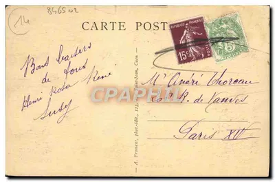 CAEN — Place du Théâtre — Théâtre de Caen, éditeur A. Froment, n° 53 — Verso