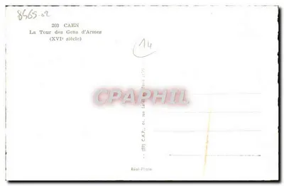 Wieża Gens d'Armes — XVI wiek — Réal-Photo, nr 203 — Rewers