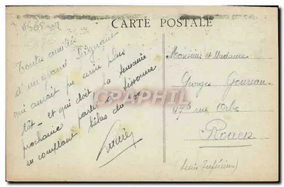 Caen — Stare domy ulicy St. Pierre — Wyd. Livet — Rewers
