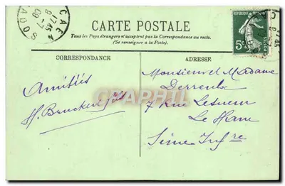 Caen — Panorama Zamek — LL. N°58 — Rewers