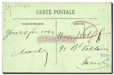 Caen — De Kerk van Sint-Pieter — Het Abside — T.L. — Uitgever : T.L. (Toulouse-Lautrec ?) — N° 13 — Achterkant