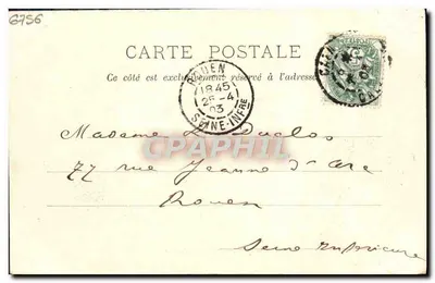 Caen — Sąd Rejonowy — J. Bréchet, wyd. Caen, nr 163 — Rewers