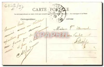 Caen — Hotel Prefektury, zakończony w 1849 — L.D. — Rewers