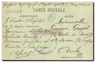 Caen — Lycée i Katedra Świętego Zbawiciela — LL. n°147 — Rewers