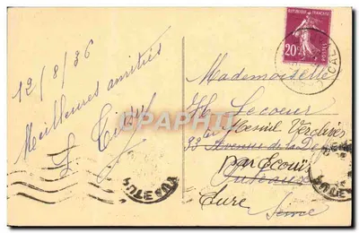 CAEN — Abpia aux Dames — Wydawca nieznany, numer serii nieczytelny — Rewers