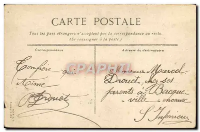 Caen — Tour des Gens d'Armes — éditeur H. V. A. L. E. P. T. O. (imprimé en bas) — Verso