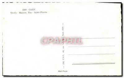 Stara domowa ulica Saint-Pierre — Caen — C.A.P. Paris — Rewers
