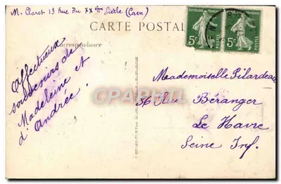 Caen — stare domy ulicy St-Pierre (budynki drewniane z XVI wieku) — C.F.L., Paris-Meudon, n°158 — Rewers