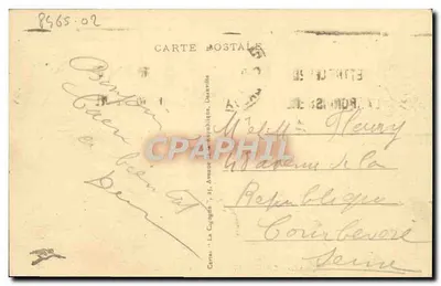 Caen - Pałac Miejski i Publiczny Ogród — wydawca Karta - Cigogne, nr 88 — Rewers