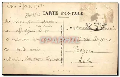 Caen - Het Plantentuin (De Gewassen) — Fototypie Desais, n°101 — Achterkant