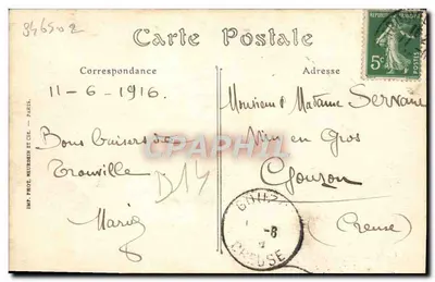 Trouville-sur-Mer — Przylądek w momencie przypływu — ND. Phot. — Rewers