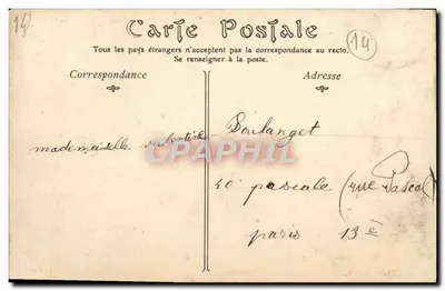 TROUVILLE-SUR-MER — As Pontas no momento da Murée — Editor Plat n°14 — Verso