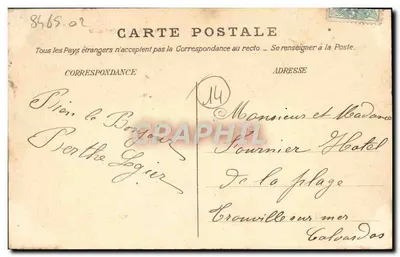 Trouville — A Praia e a Passarela de Caminhada — Editor não identificado, n° 23 — Verso