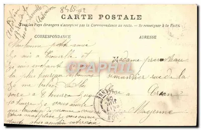 Trouville — A Praia e a Passeio da Ponte — Reprodução Française 58 — Verso