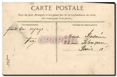 Vintage Postcard Trouville Le bac a maree haute — Back
